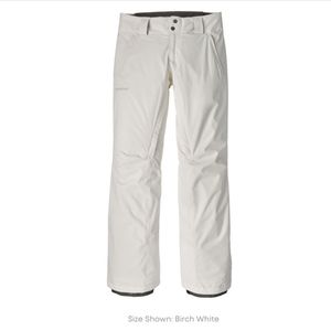 Patagonia Insulated White Snowbelle Snow Pants S